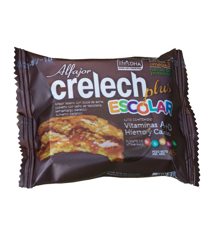 Alfajor Escolar Crelech Plus — detalle