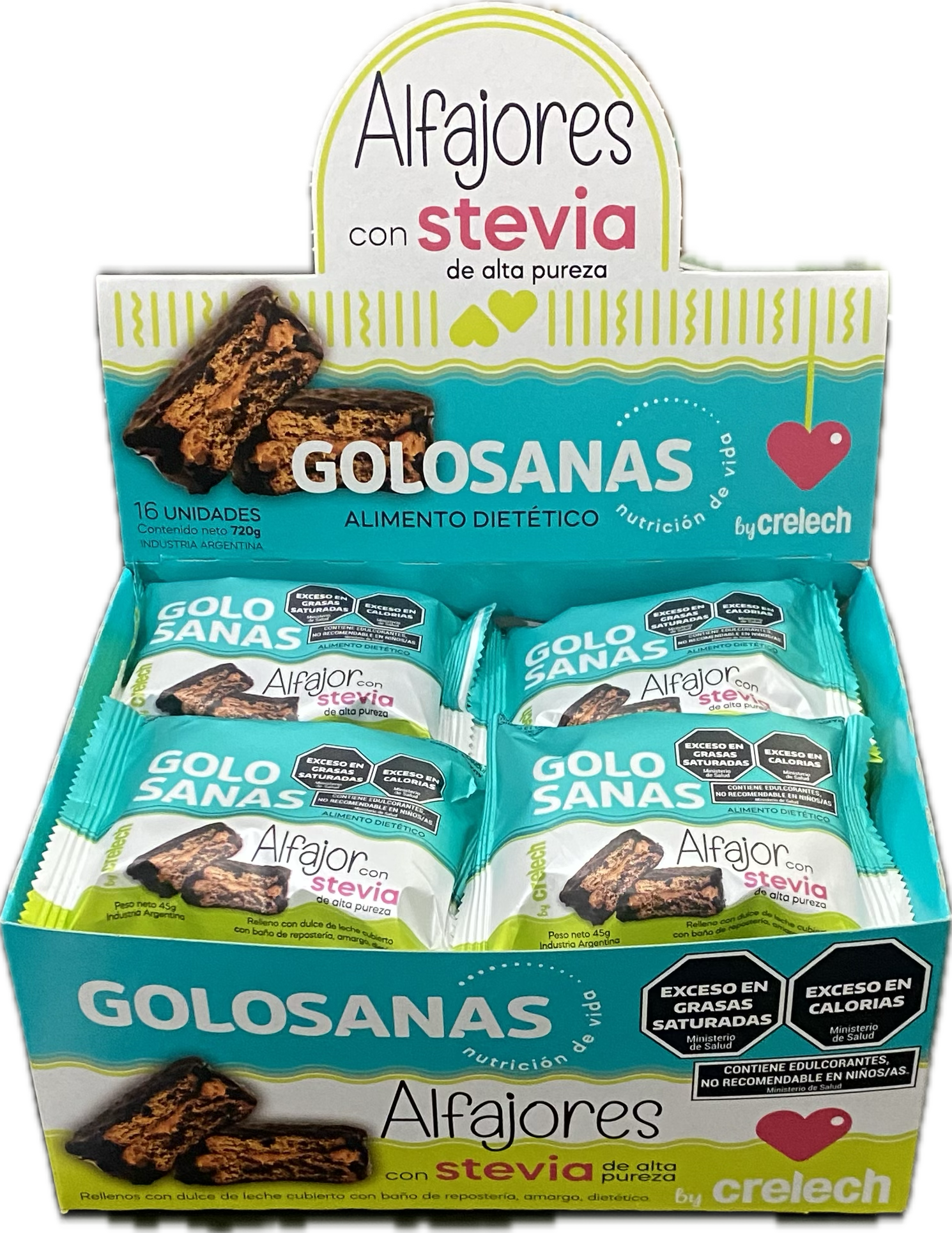 Caja de alfajores Golosanas Light Crelech